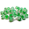 100 Mix Handcrafted Crackle Glass Beads Drops w/Silver