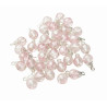 100 Mix Handcrafted Crackle Glass Beads Drops w/Silver