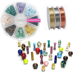 Beading Station Set of 8 Wire Wrapped Little Crystal Tree of Life DIY Making Kit