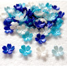 BeadingStation® 100Pcs Blue Mix Pearl Shine Cherry Blossom Acrylic Flower Beads 15mm
