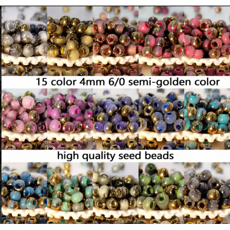 BeadingStation® 30g 450pcs 4mm Gradient Colorful Transparent Glass Beads