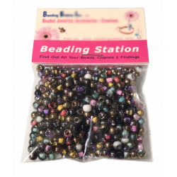 BeadingStation® 30g 450pcs 4mm Gradient Colorful Transparent Glass Beads