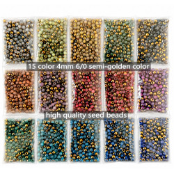 BeadingStation® 30g 450pcs 4mm Gradient Colorful Transparent Glass Beads