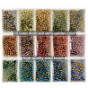 BeadingStation® 30g 450pcs 4mm Gradient Colorful Transparent Glass Beads