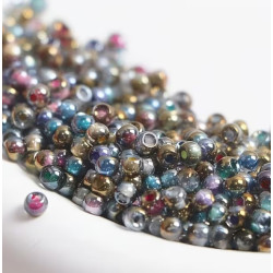 BeadingStation® 30g 1000pcs 3mm Gradient Colorful Transparent Glass Beads