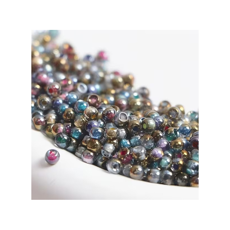 BeadingStation® 30g 1000pcs 3mm Gradient Colorful Transparent Glass Beads