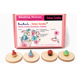 BeadingStation® 4-Set DIY Flower Petal Mini Tree Kit – Gift-Ready Value Combo Spring Mix