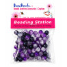 BeadingStation® 2-tone Crackle Glass Round Beads 6mm ~ Loose Beads~
