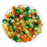BeadingStation® 2-tone Crackle Glass Round Beads 6mm ~ Loose Beads~
