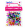 BeadingStation® 2-tone Crackle Glass Round Beads 6mm ~ Loose Beads~