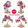 BeadingStation® Handmade Rainbow Flower Tree, Giftbox include.