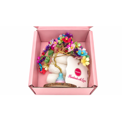 BeadingStation® Handmade Rainbow Flower Tree, Giftbox include.
