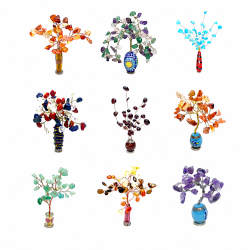 Beading Station Set of 8 Wire Wrapped Little Crystal Tree of Life DIY Making Kit