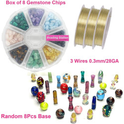 copy of Set of 8 Wire Wrapped Little Crystal Tree of Life DIY Making Kit | Selected Gemstones