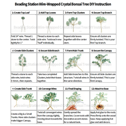 copy of Set of 8 Wire Wrapped Little Crystal Tree of Life DIY Making Kit | Selected Gemstones
