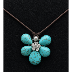 10+1pc Gradual Size Sidehole Natural Turquoise Teardrop Set