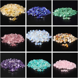 Single Color 5-8mm，1/4LB, 400 Pieces Drilled Irregular Gemstones. (Message Color by Check out)